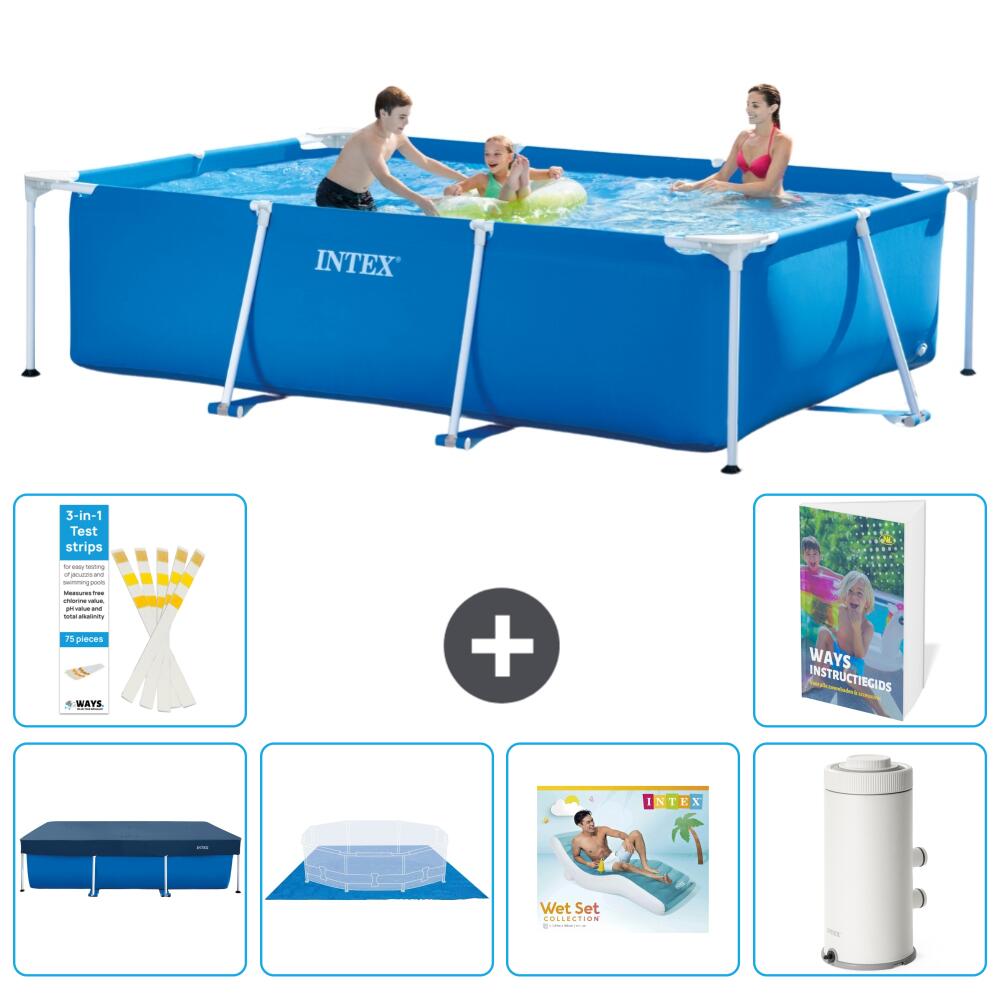 INTEX Basen ze stelażem Prostokątny - 300x200x75 cm - 7-częściowy S148