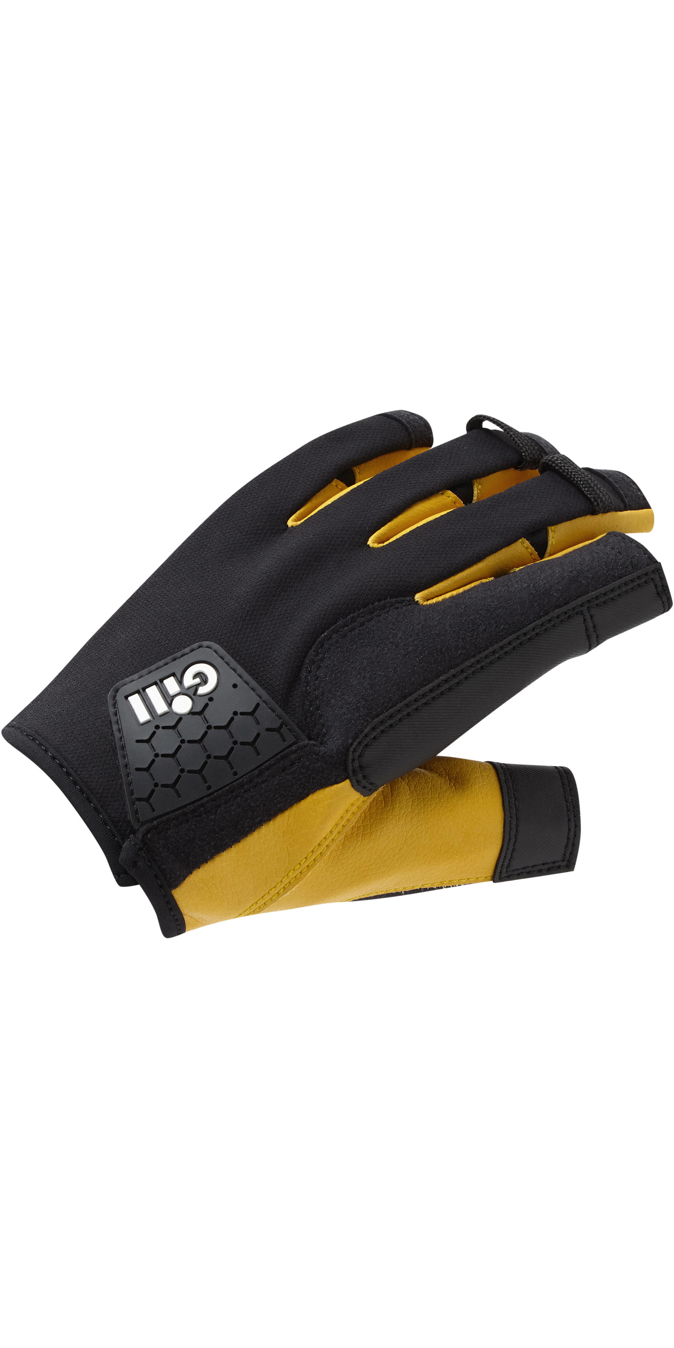 Rękawiczki żeglarskie Pro Gloves, krótkie palce, czarne