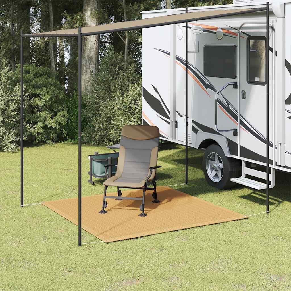 VidaXL dywanik pod namiot 200x200 cm HDPE kolor piaskowy