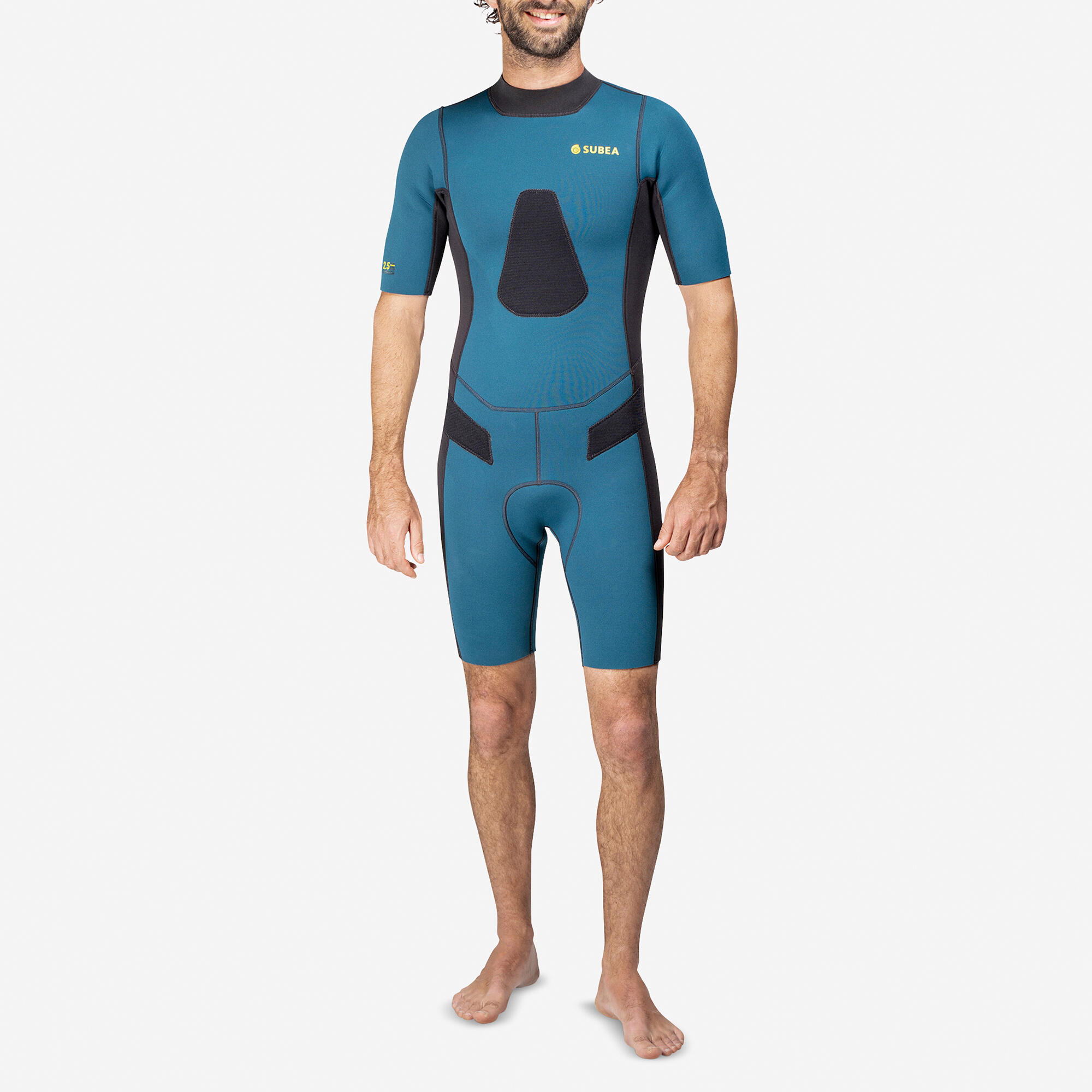 Krótka pianka do łowiectwa podwodnego męska Subea SPF 500 z neoprenu 2 5 mm