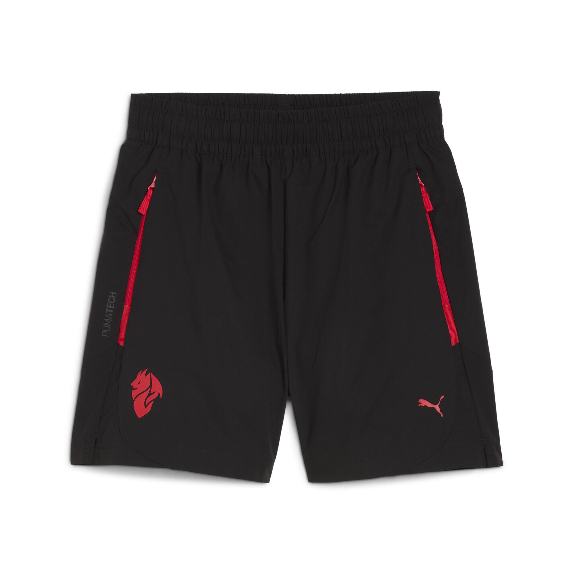 Młodzieżowe szorty z tkaniny AC Milan PUMATECH o luźnym kroju PUMA