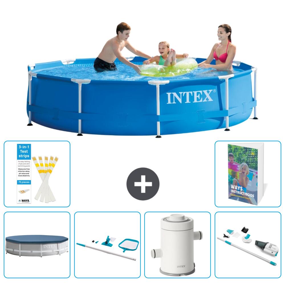 INTEX Basen ze stelażem Okrągły - 305x76 cm - 7-częściowy S83