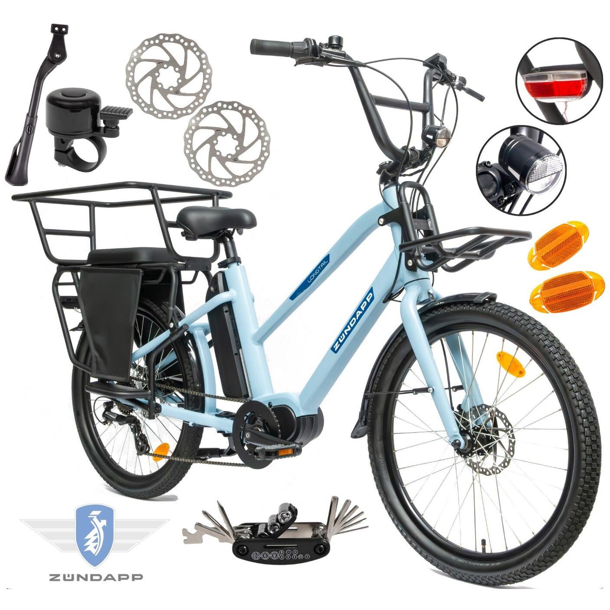 Rower Elektryczny Damski Męski Miejski Cargo 24 SHIMANO Hydraulika 250 W