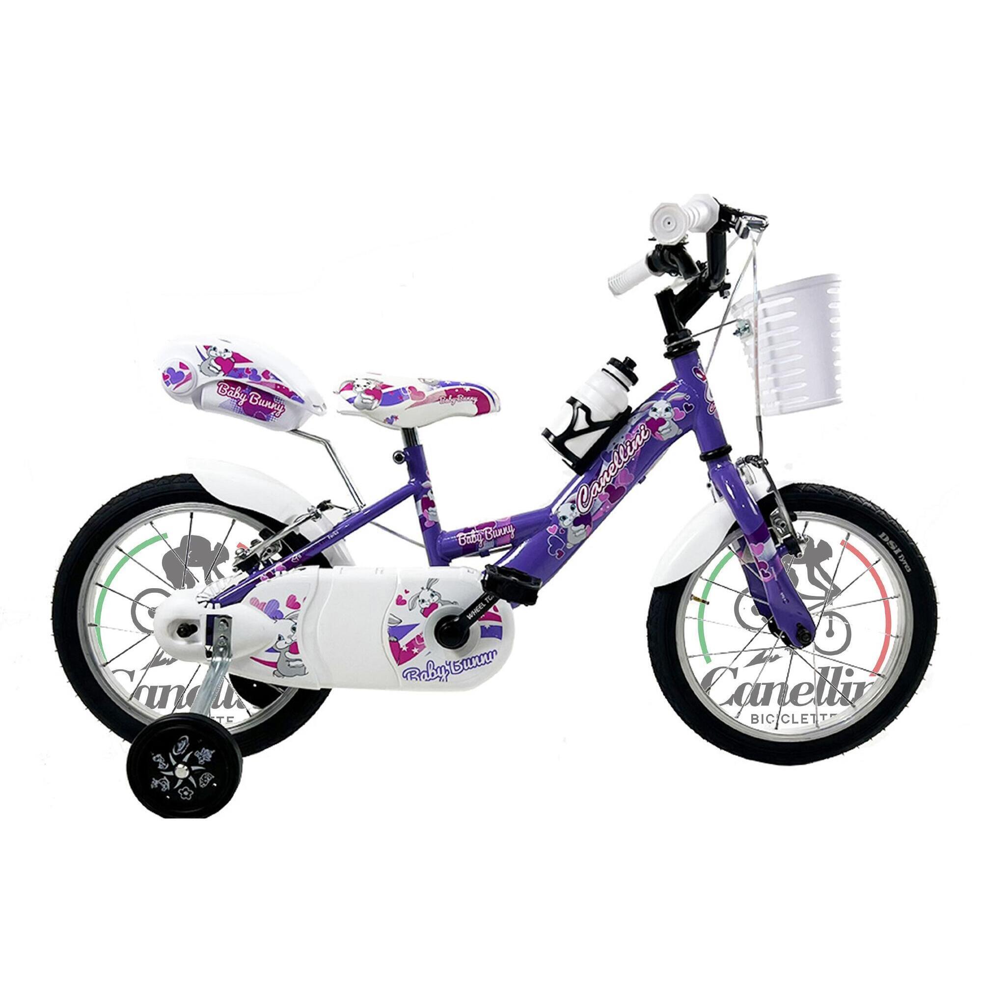Rower Dziecięcy Canellini VENERE 14 BABY BUNNY - Fioletowy