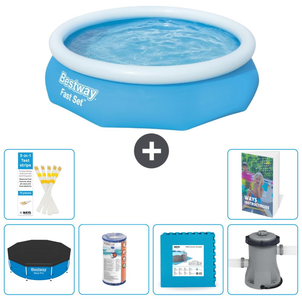 BESTWAY Basen Fast Set Okrągły - 305x76 cm - 7-częściowy S146