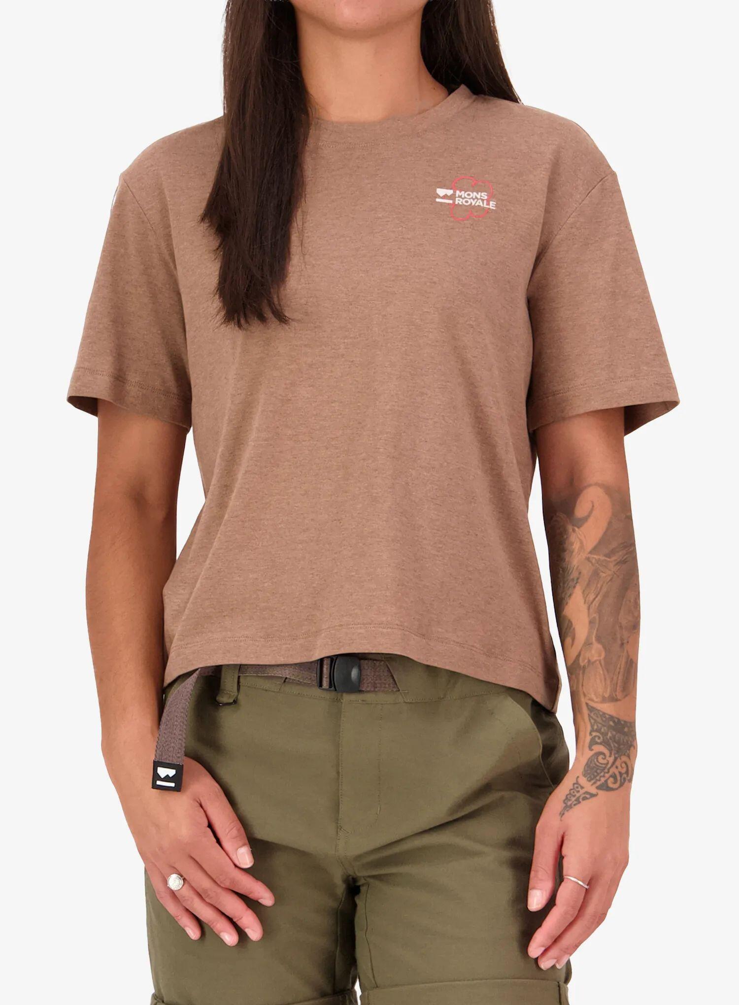 Koszulka bawełniana damska Mons Royale Yonder Merino Organic Cotton T-Shirt
