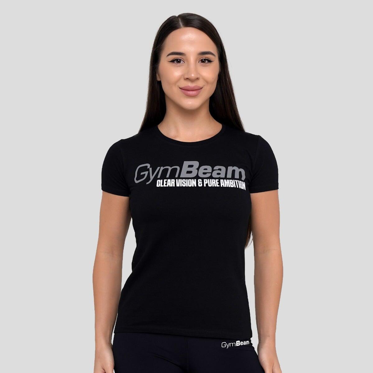 Koszulka damska fitness slim czarna Pure Ambition