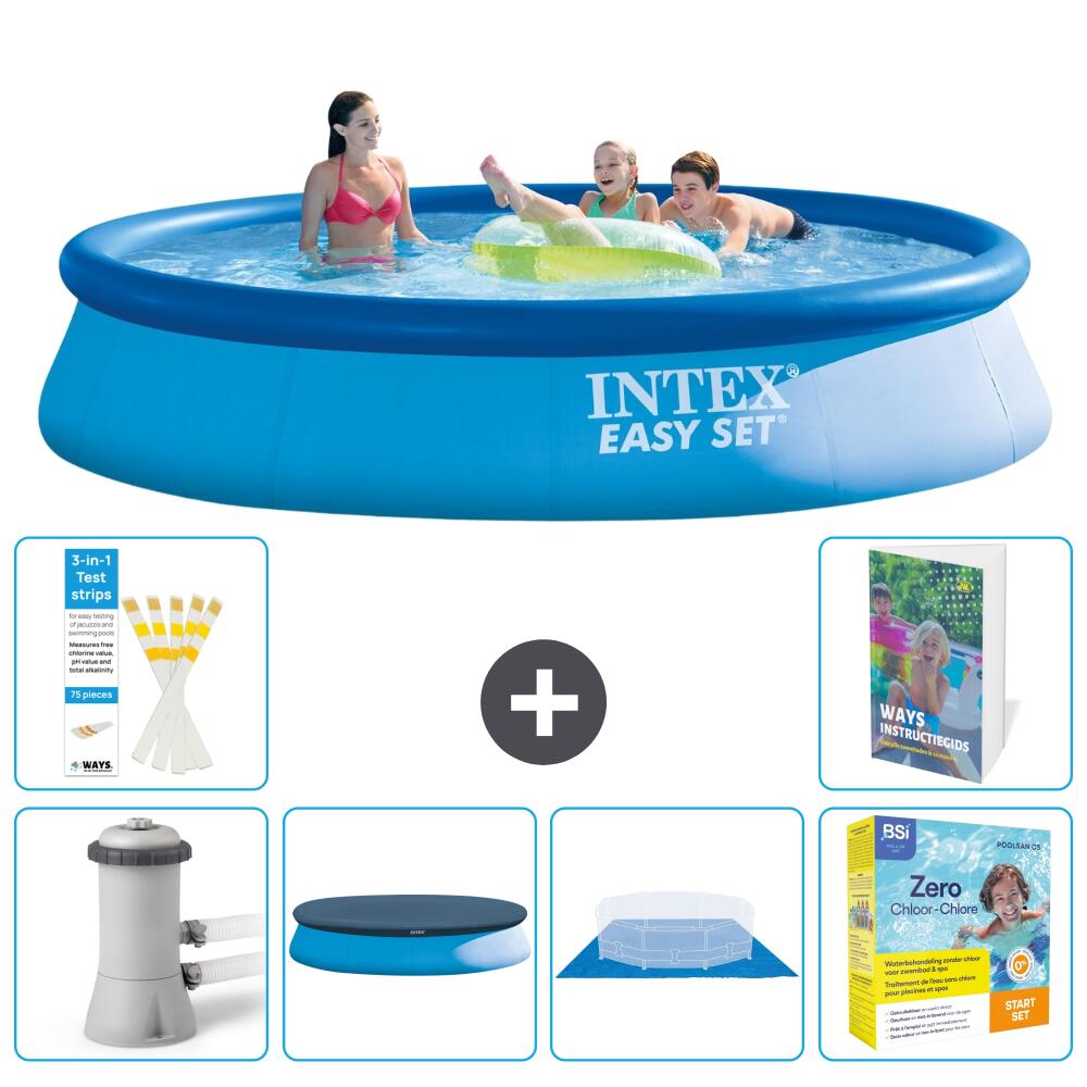 INTEX Basen Easy Set Okrągły - 396x84 cm - 7-częściowy S198