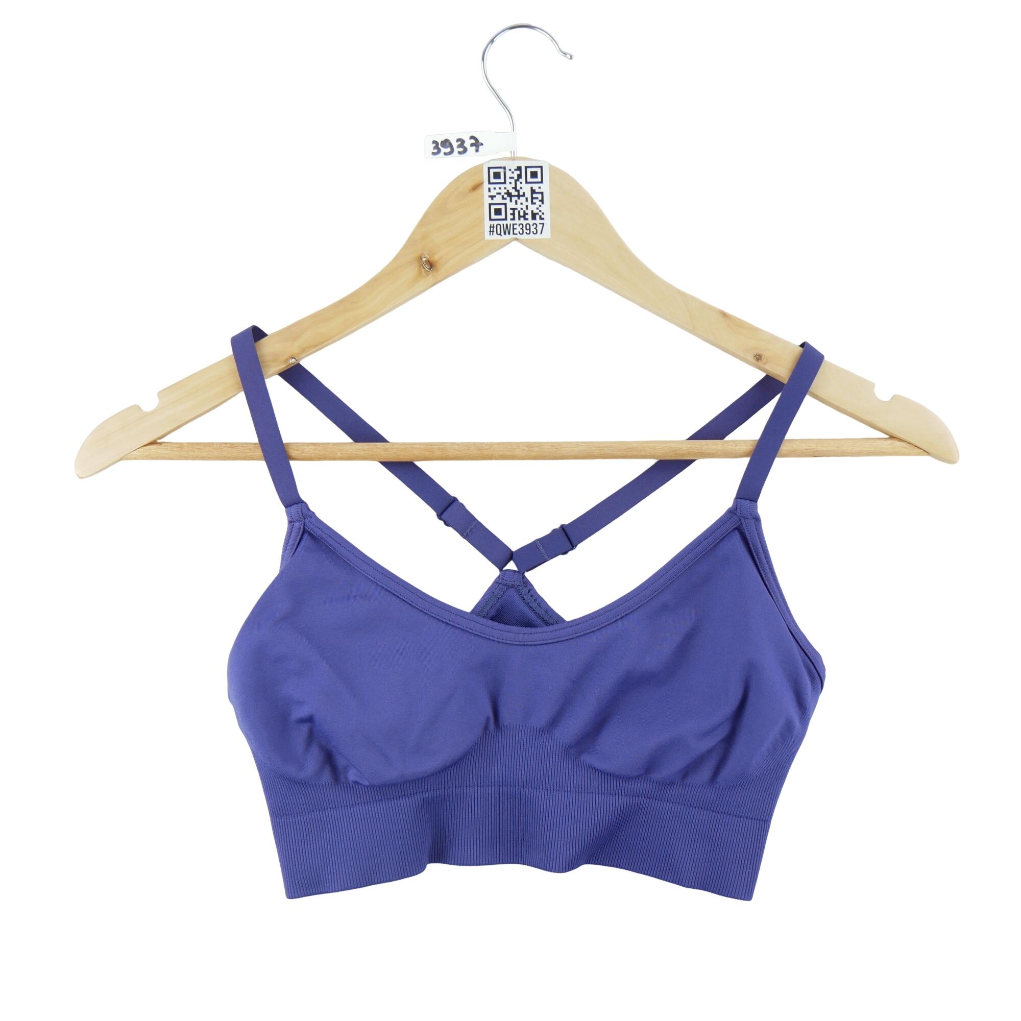 Second life - Biustonosz sportowy damski Gymshark do jogi fioletowy - Jak nowy