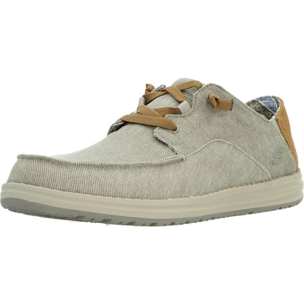 Buty SKECHERS MELSON - MOC TOE Jasnobrązowy