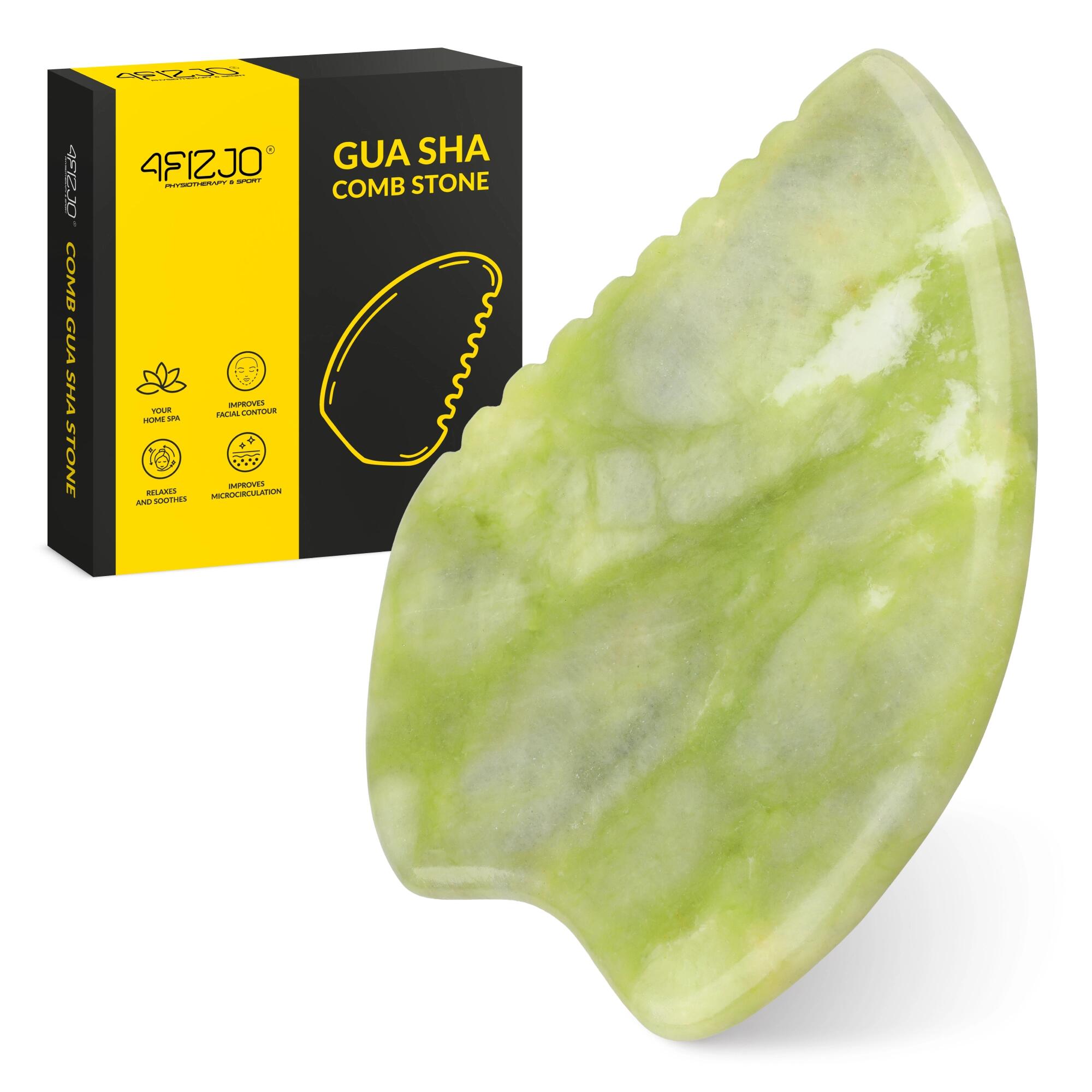 Karbowany kamień Gua Sha z naturalnego minerału do liftingu 4FIZJO