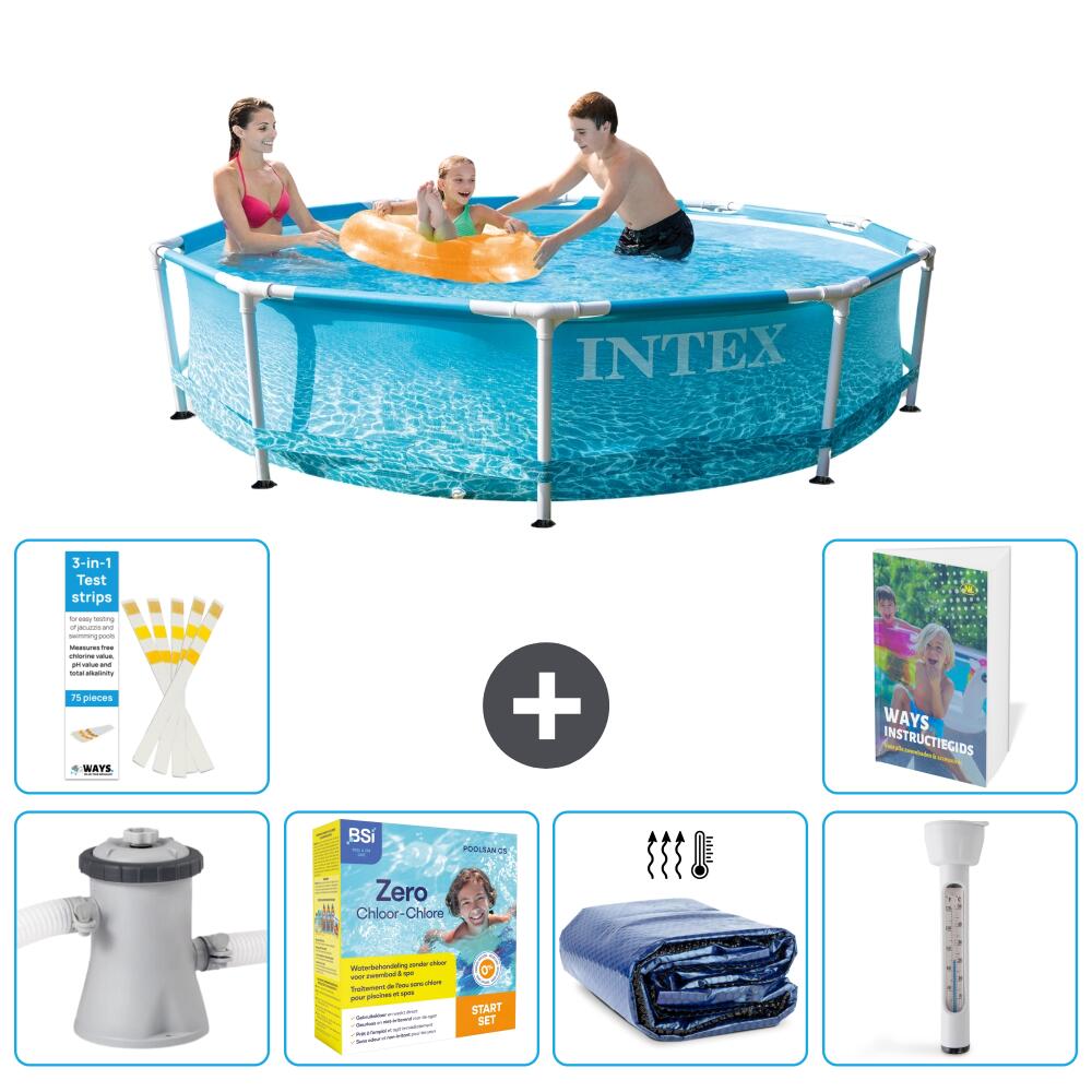 INTEX Basen ze stelażem Okrągły - 305x76 cm - 7-częściowy S184