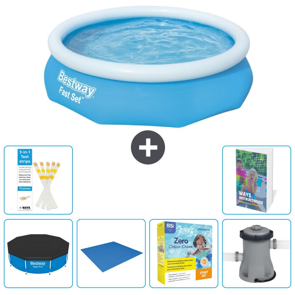 BESTWAY Basen Fast Set Okrągły - 305x76 cm - 7-częściowy S24