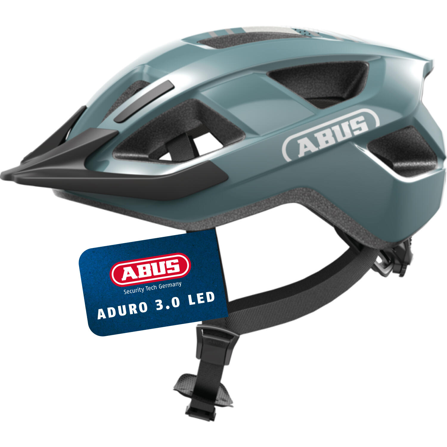 Miejski kask rowerowy Aduro 3.0 LED niebieski lodowcowy
