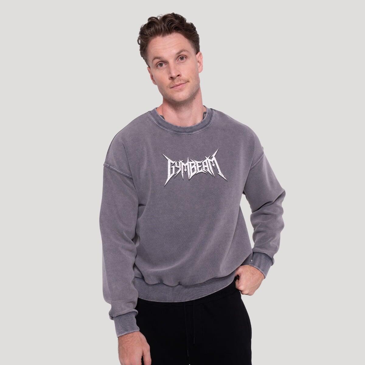 Bluza męska fitness oversize szara Spike