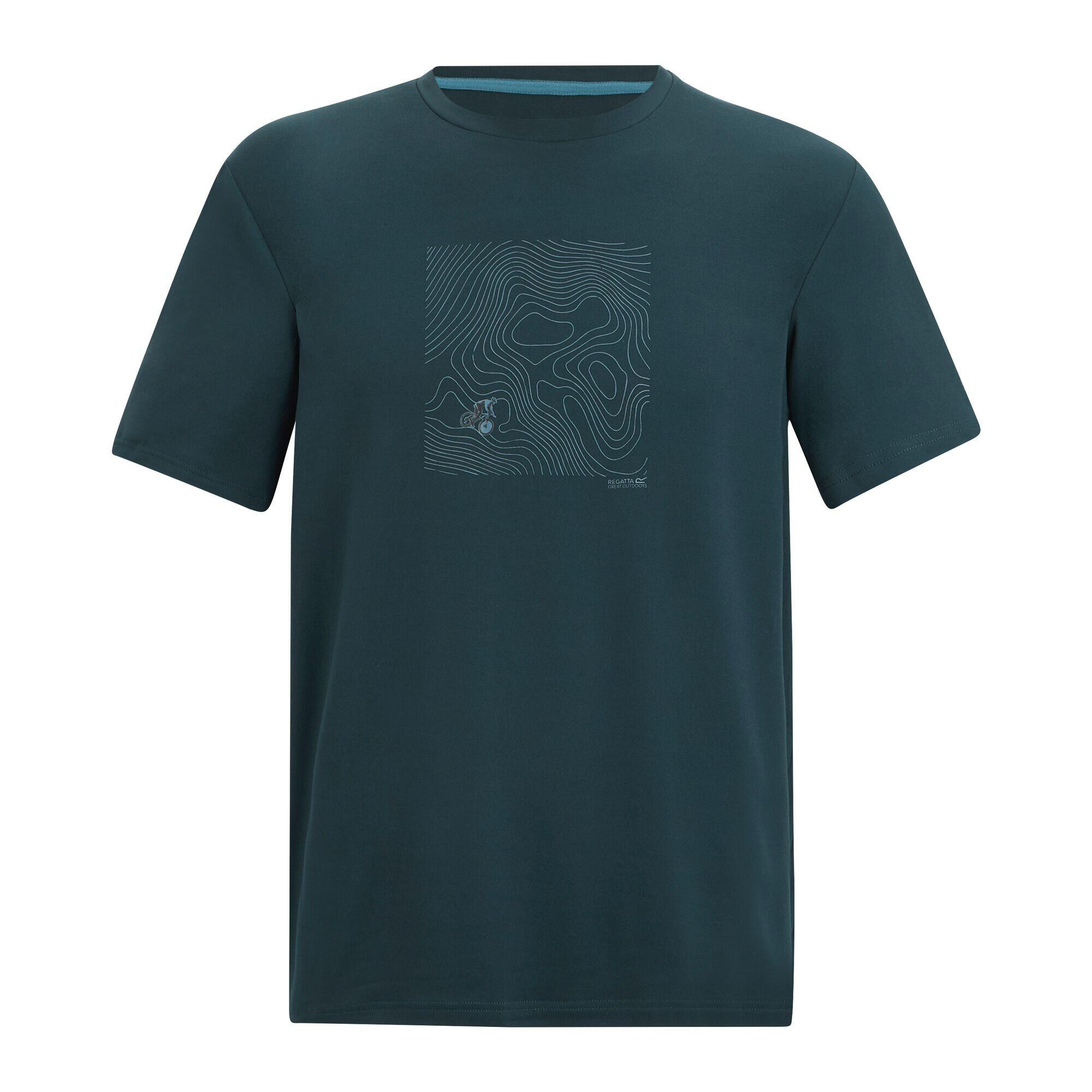 T-shirt Męski Z Motywem Zachodu Słońca Rozciągliwa Fingal