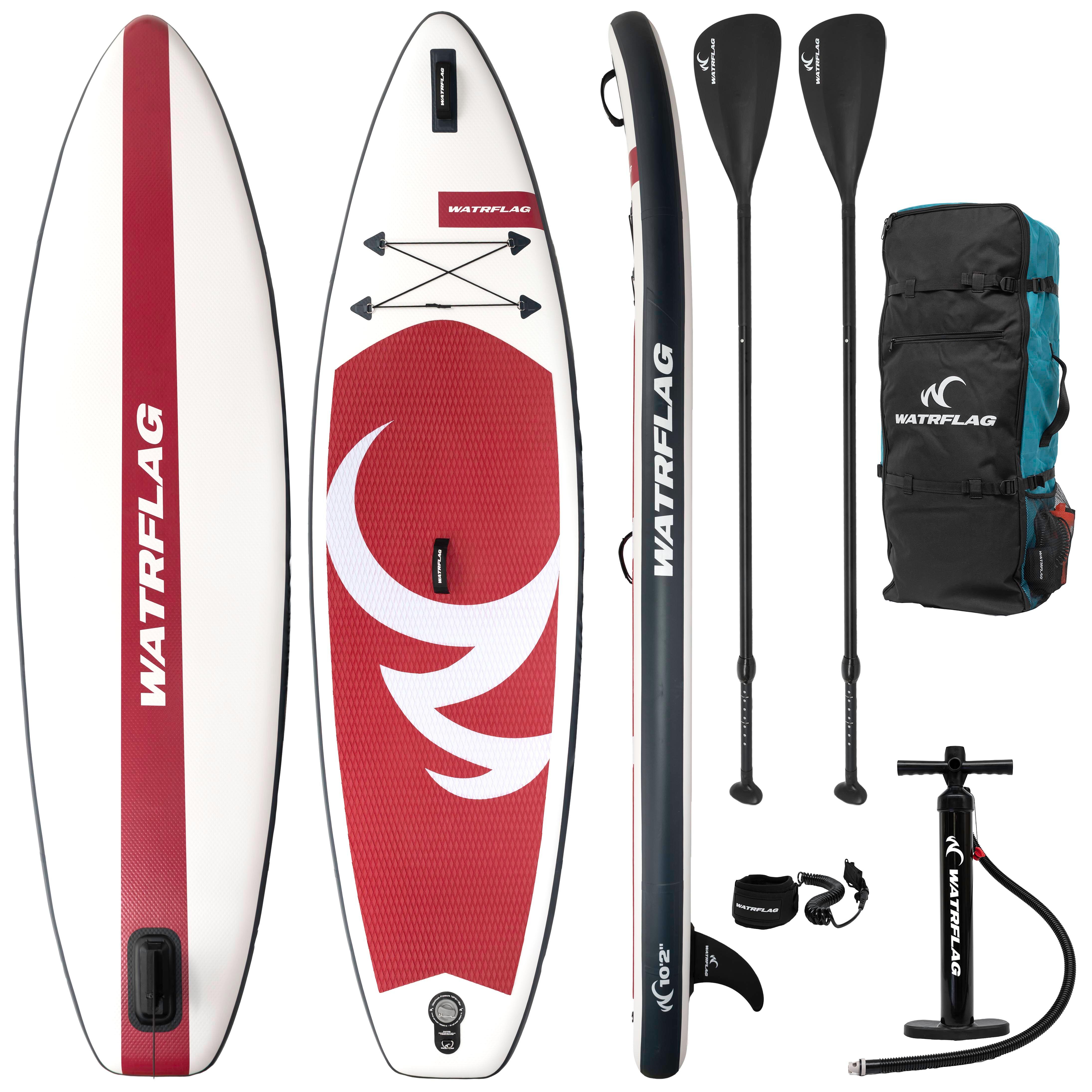 Premium Deska SUP WATRFLAG Spinner Bordeaux 10'2 ALLROUND + EXTRA Wiosło
