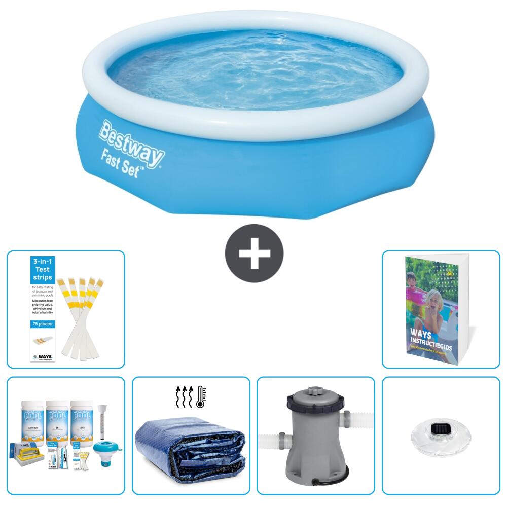 BESTWAY Basen Fast Set Okrągły - 305x76 cm - 7-częściowy S160