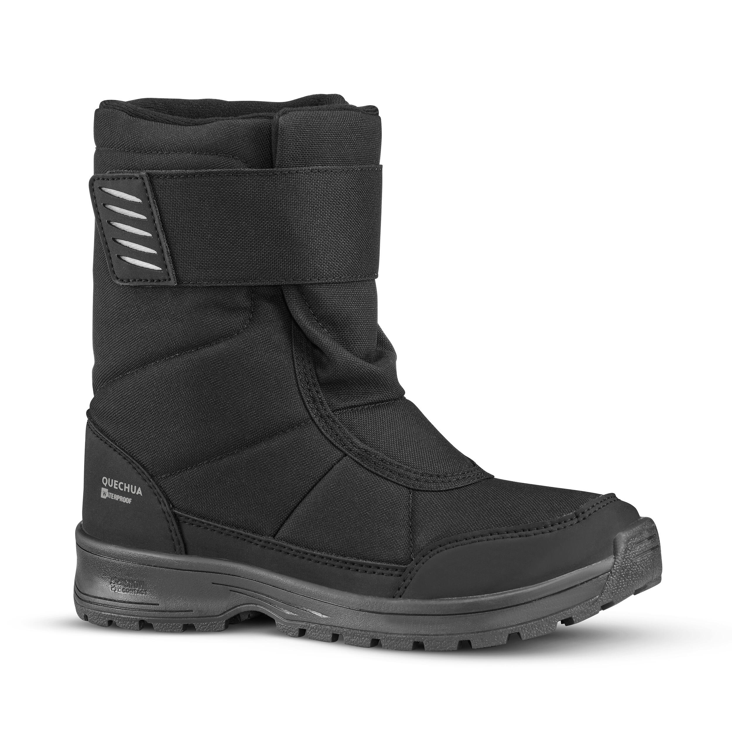 Buty turystyczne dla dzieci Quechua SH100 Warm zapinane na rzep wodoodporne