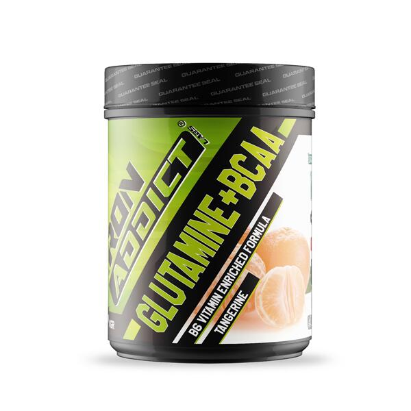 BCAA z Glutamina - 500 g Mandarin Iron Addict Labs