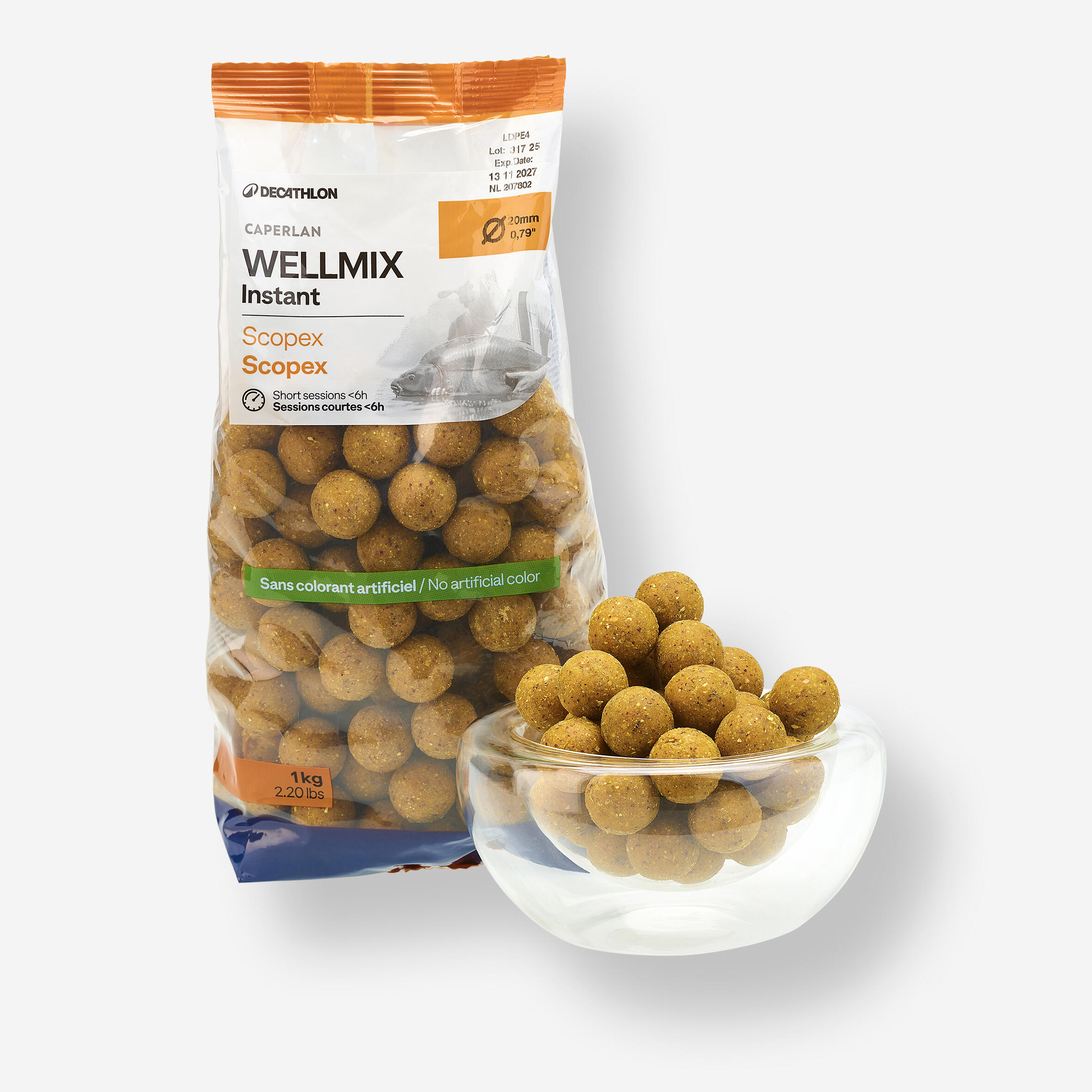 Kulki proteinowe Caperlan Wellmix Instant 20 mm 1 kg scopex