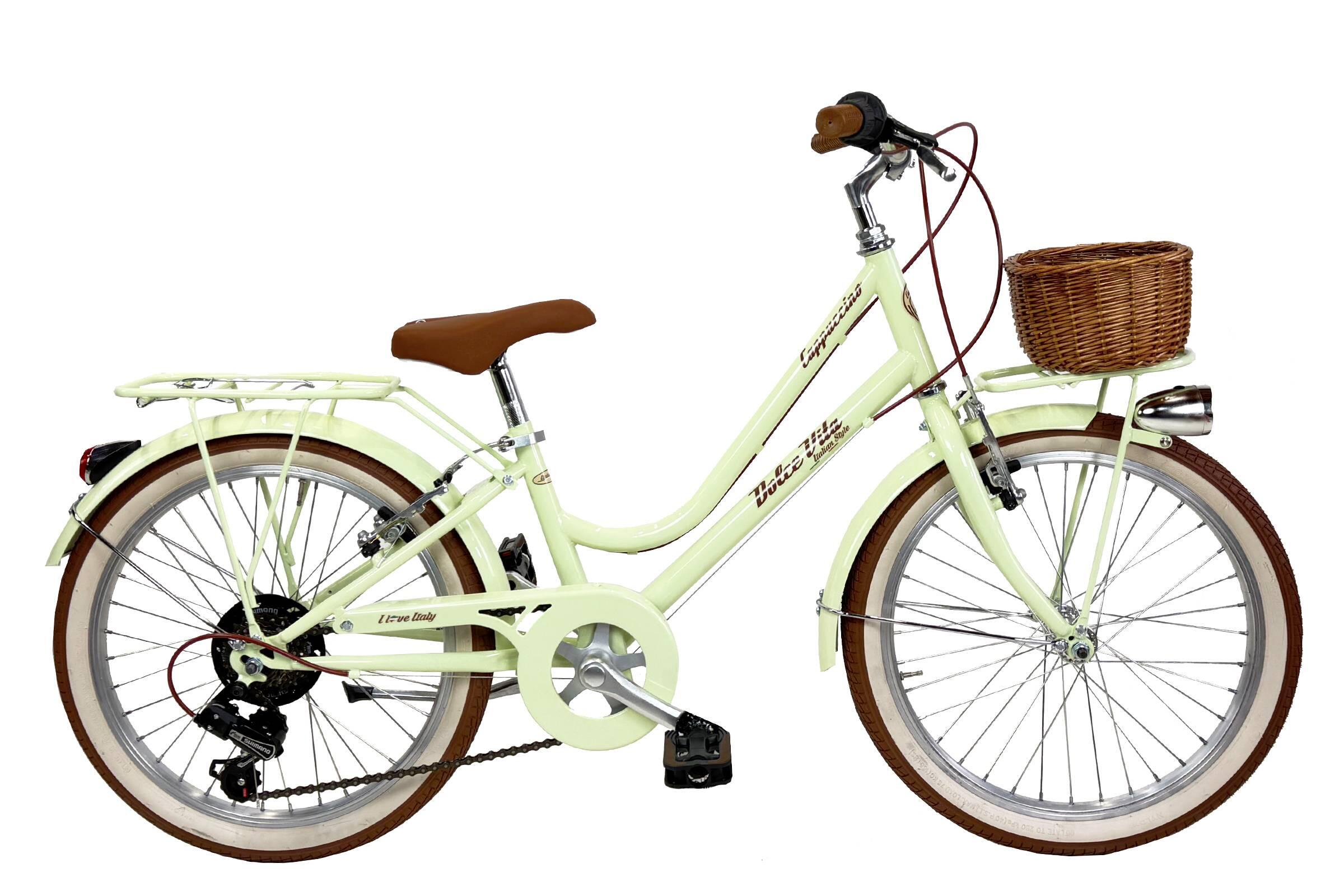 Rower Dziecięcy Dolce Vita Canellini CAPPUCCINO 20 7B kobieta - Jasnozielony