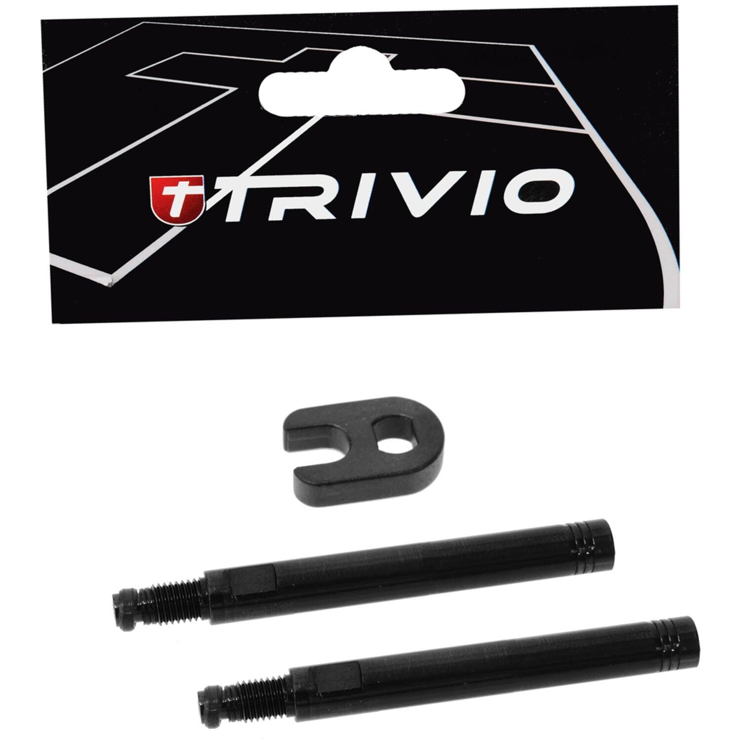 Przedłużki zaworu Presta Trivio 50 mm aluminium czarne z narzędziem