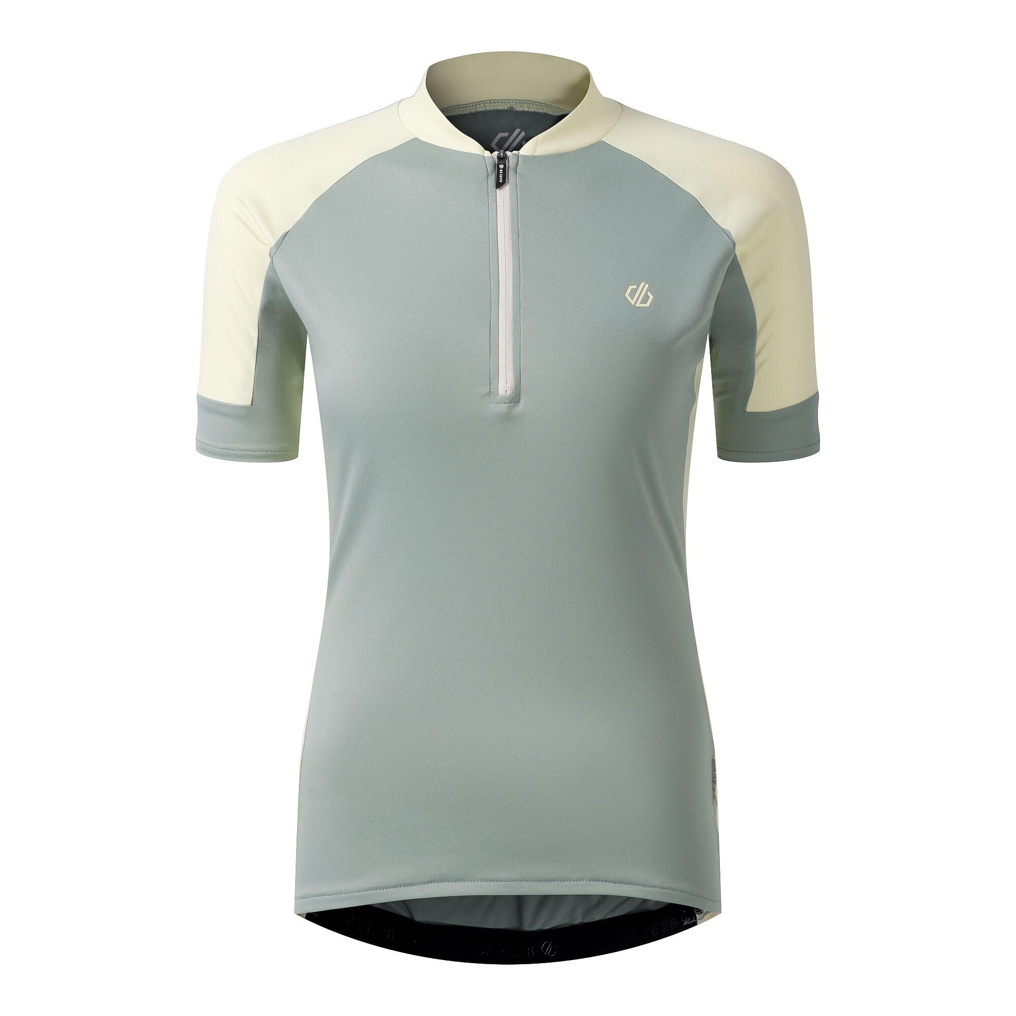 Koszulka kolarska damska Flutter Half Zip z krótkim rękawem