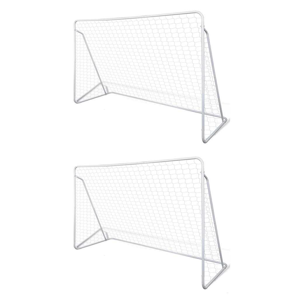 VidaXL Bramki piłkarskie 2 szt 240x90x150 cm stal