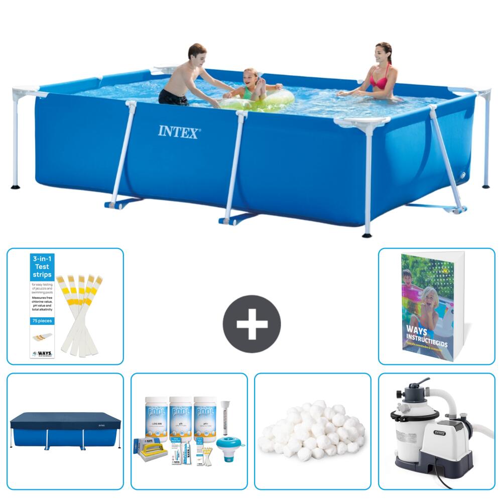 INTEX Basen ze stelażem Prostokątny - 300x200x75 cm - 7-częściowy S15