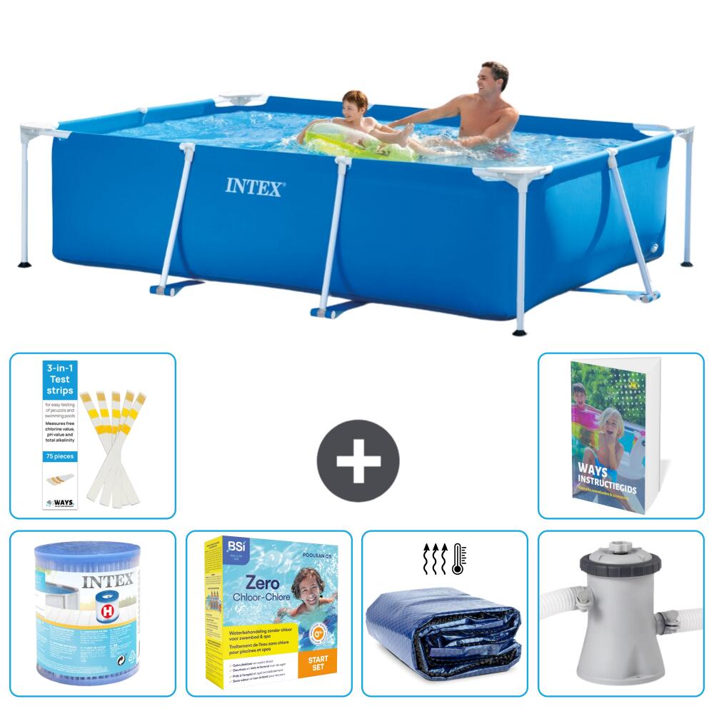 INTEX Basen ze stelażem Prostokątny - 260x160x65 cm - 7-częściowy S50