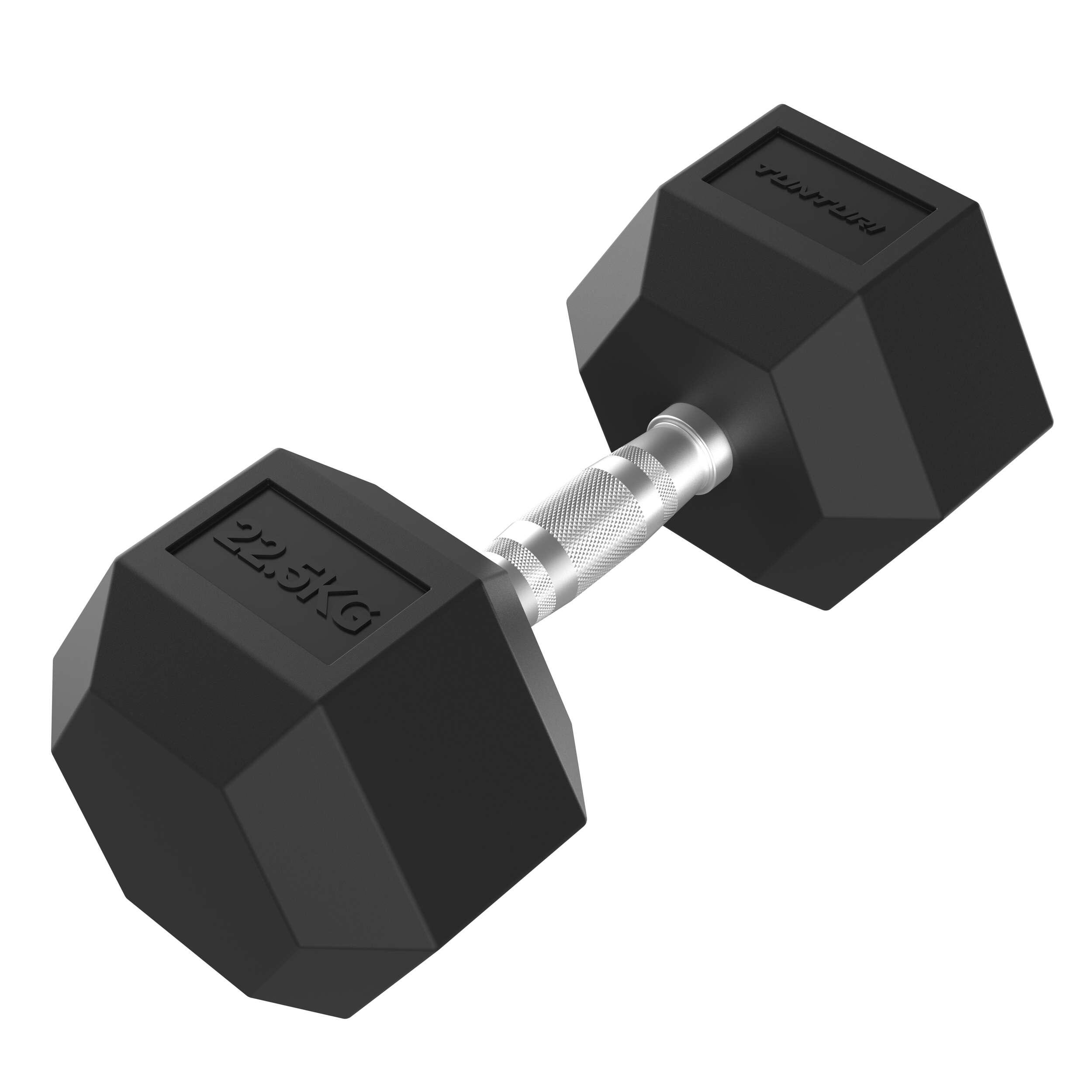 Hantla Gumowa Tunturi Platinum Hex - 22,5 Kg