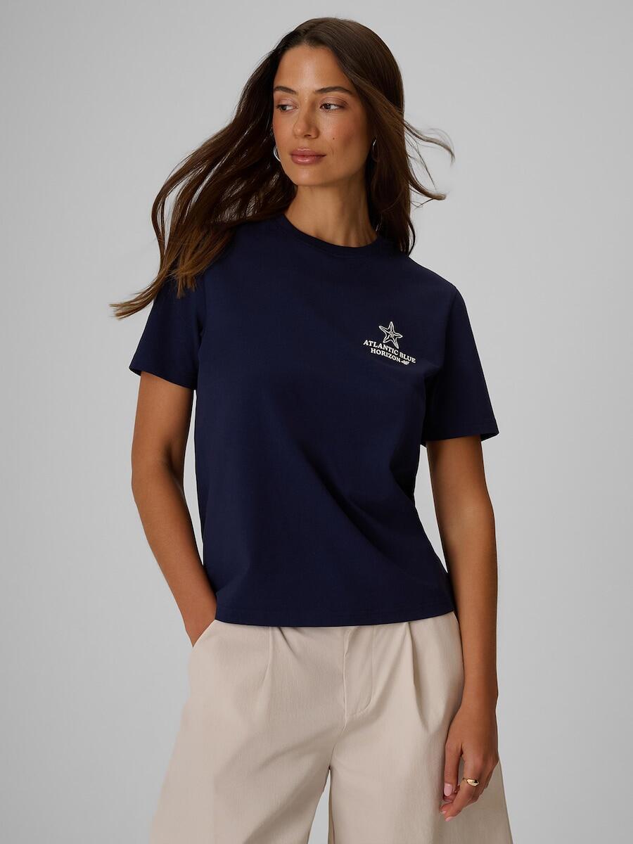 T-shirt relaxed z nadrukiem damski 4F 4FRSS26TTSHF4021