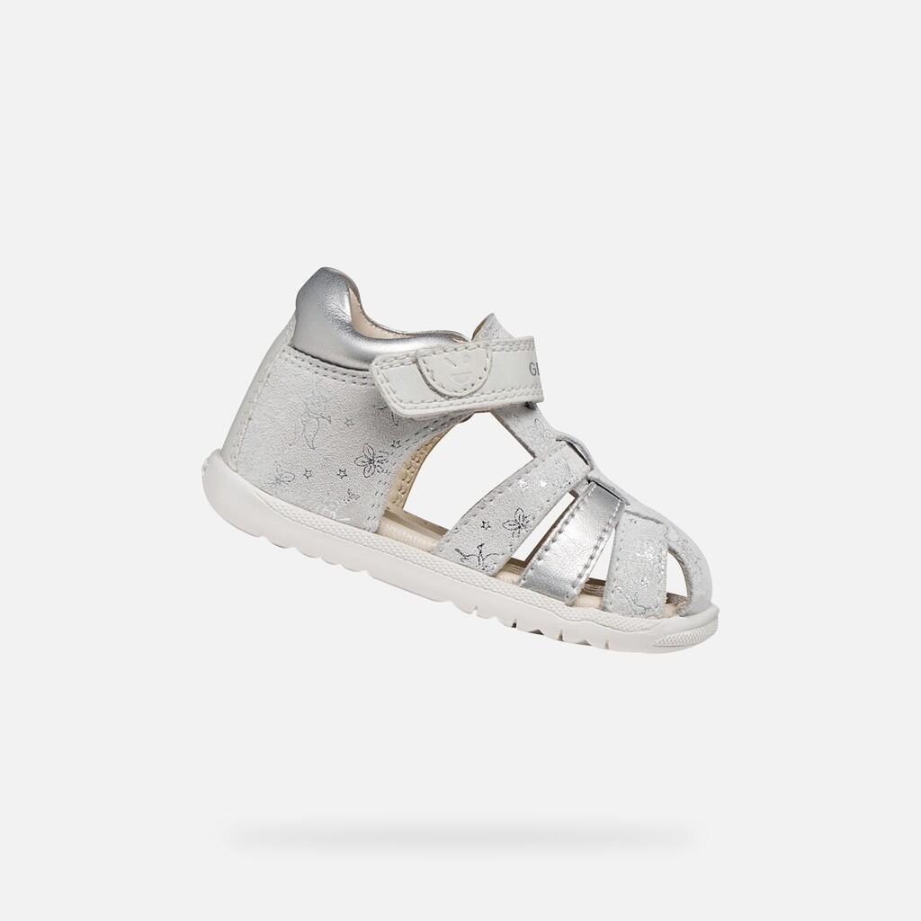 Sandały GEOX B SANDAL MACCHIA GIR Srebrny