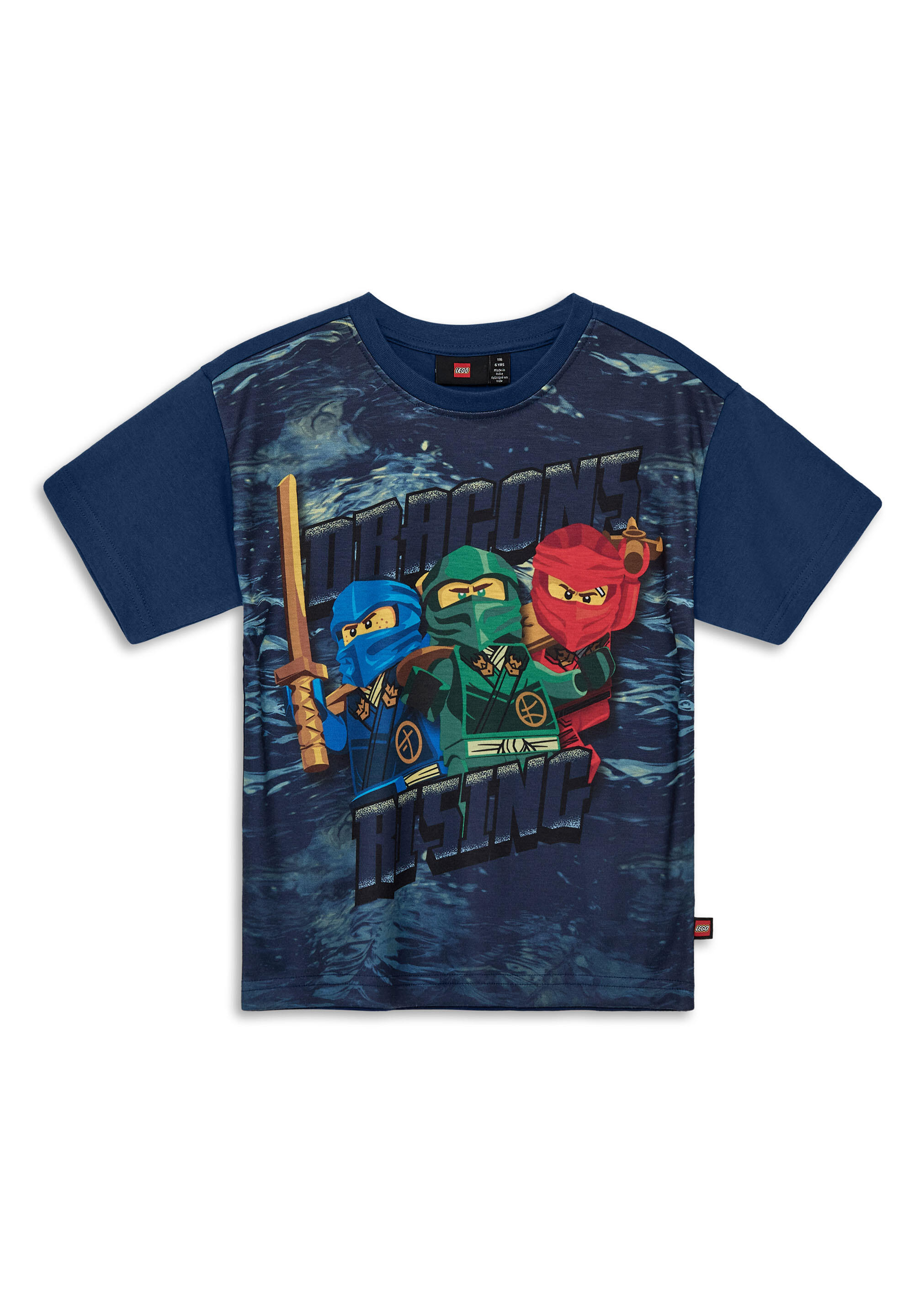 Koszulka dziecięca LEGO Ninjago Taffy 302, granatowa.