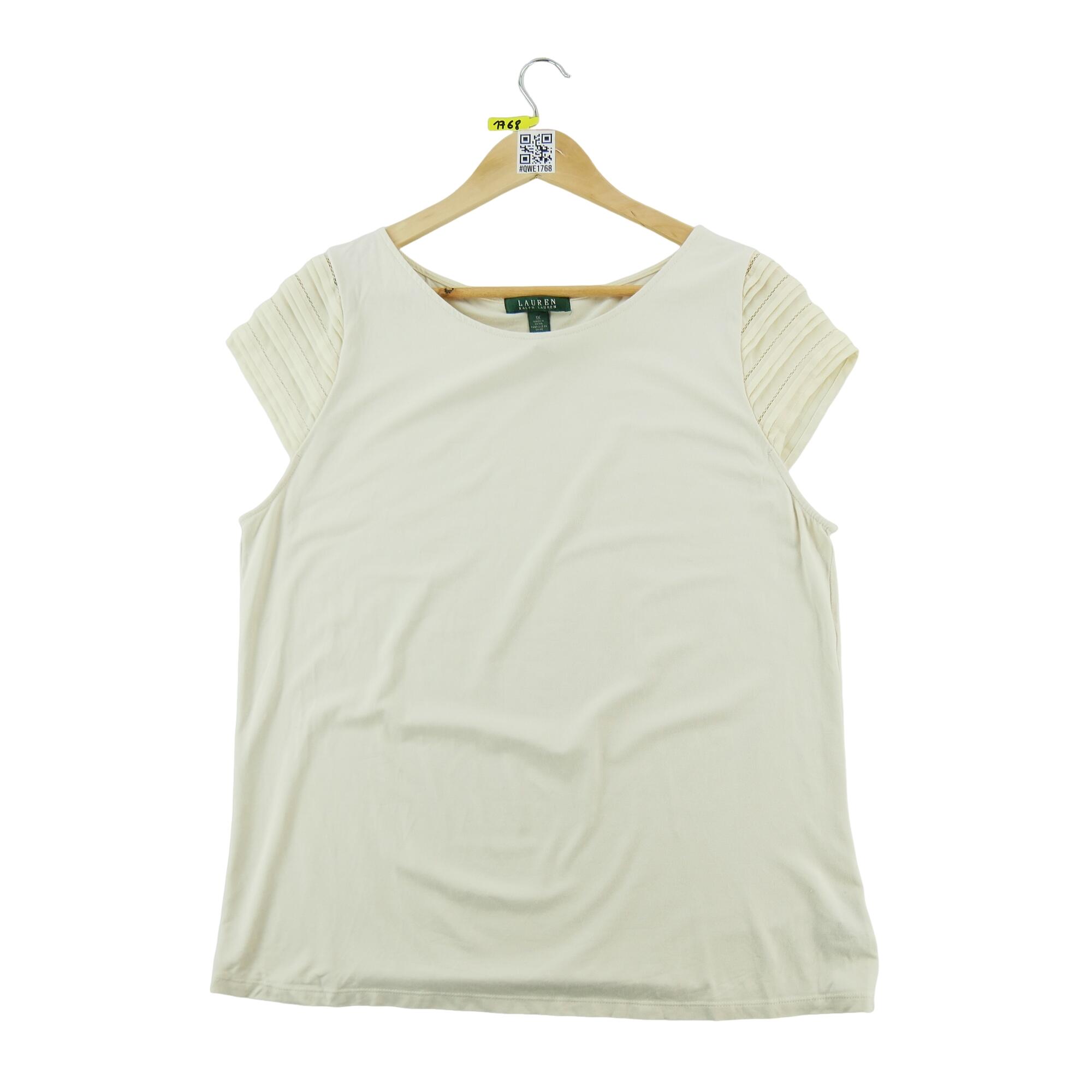Lauren Ralph Lauren T-shirt damski z krótkim rękawem beżowy
