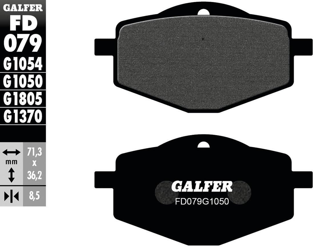 GALFER FD079 klocki hamulcowe organiczne do skutera ECE R90