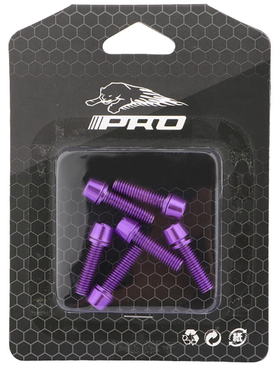 Śruby do wspornika kierownicy Meroca III Pro M5*18mm fioletowe 6 szt