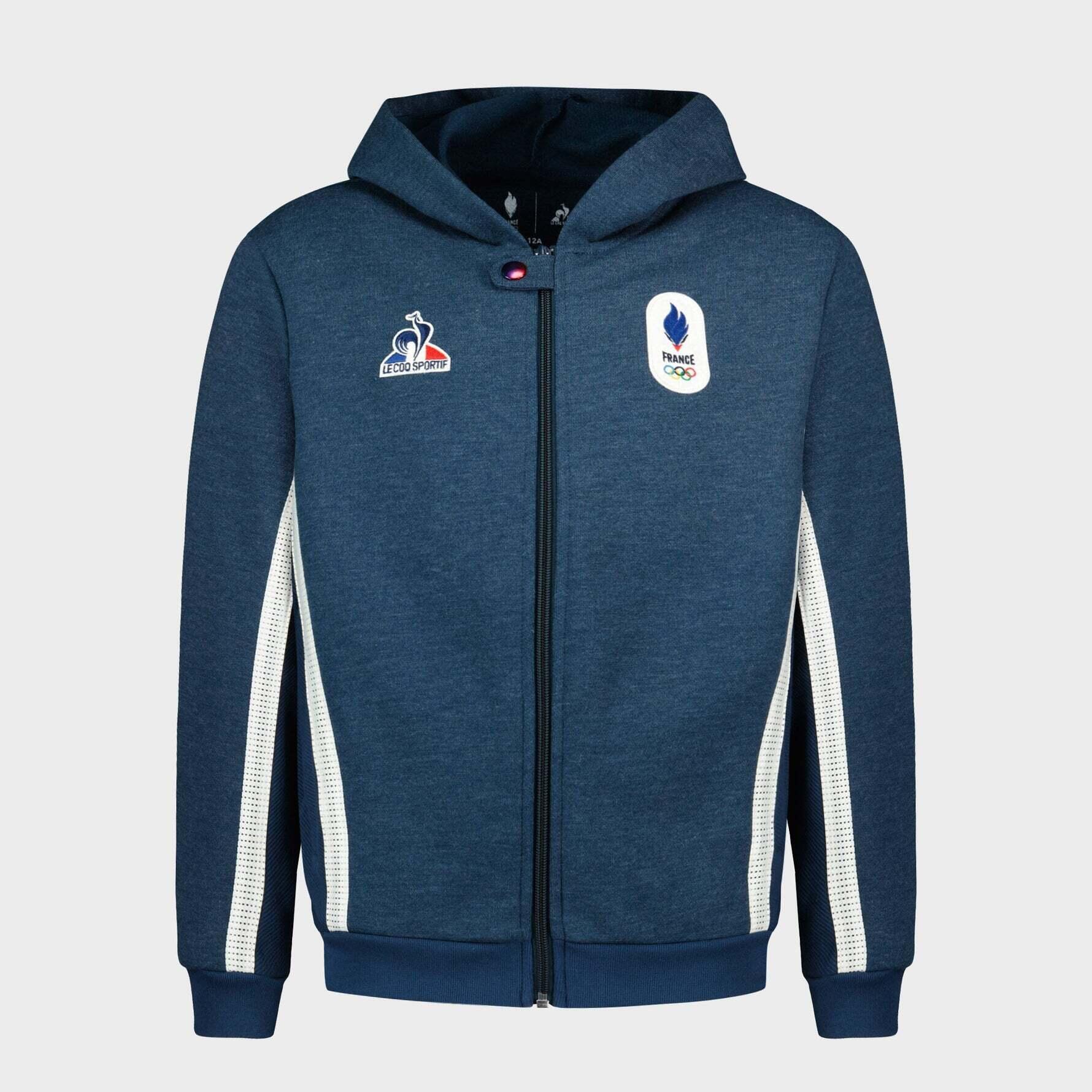 Dziecięca bluza z kapturem zapinana na zamek Le Coq Sportif EFRO Paris 2024 N°1