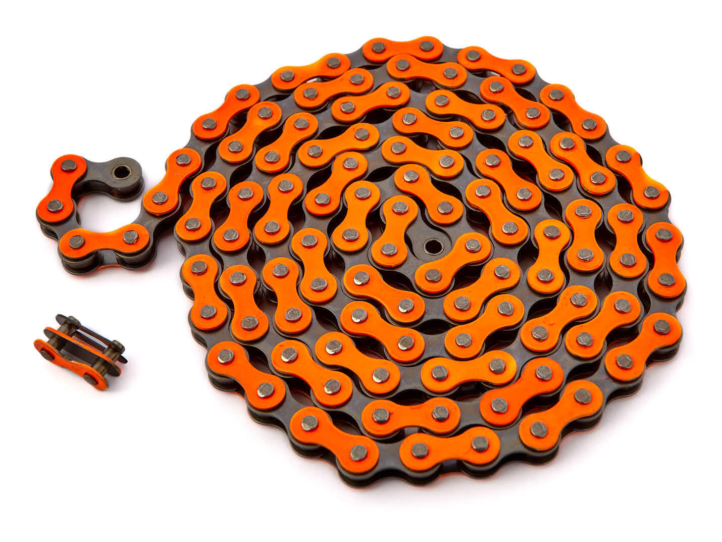 BMX CHAINE ORANGE 1/2 x1/8 ACIER KHEBIKES