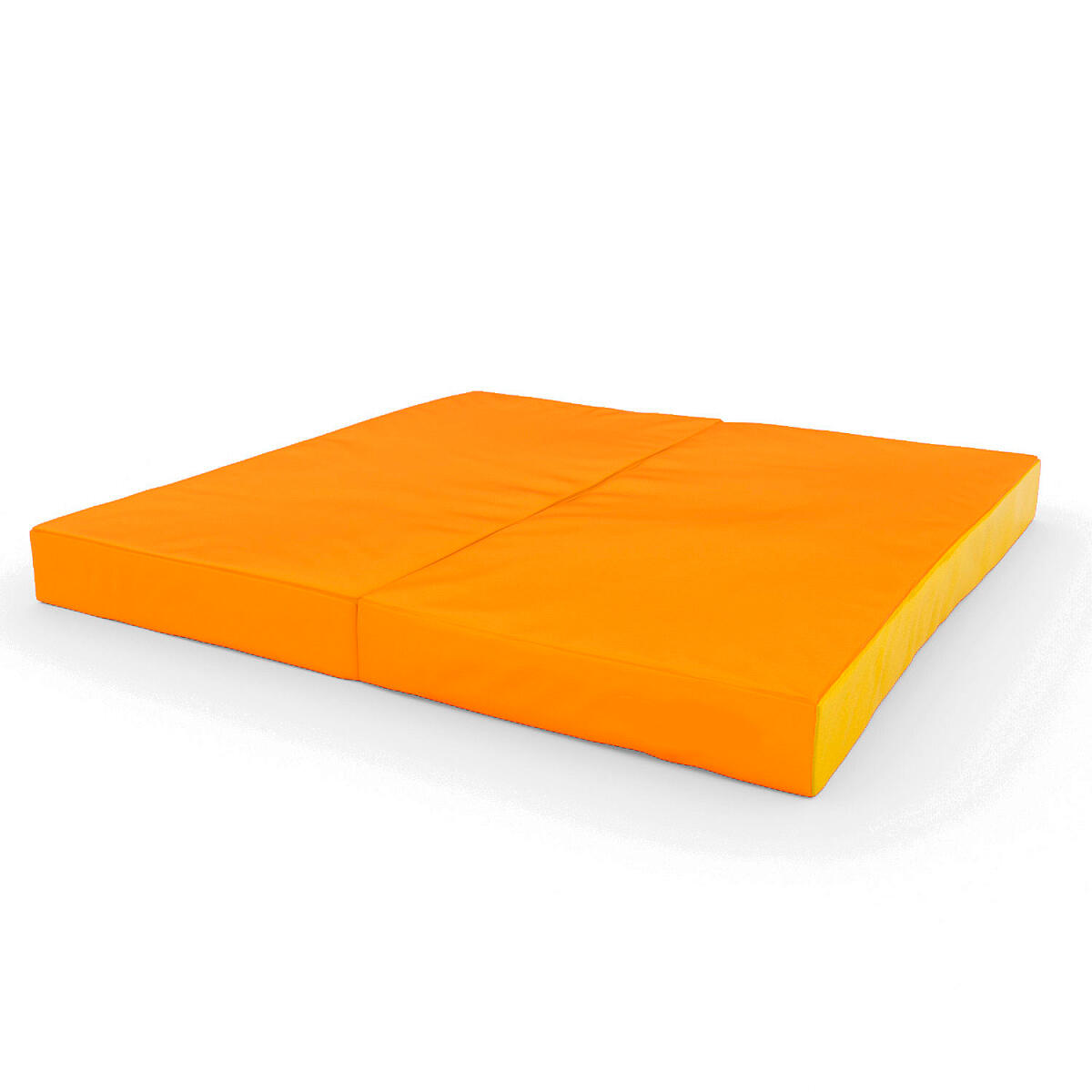 Dziecięca Gimnastyka Materac Składany Dwuczęściowy 100x100x10 cm Pomarańczowy