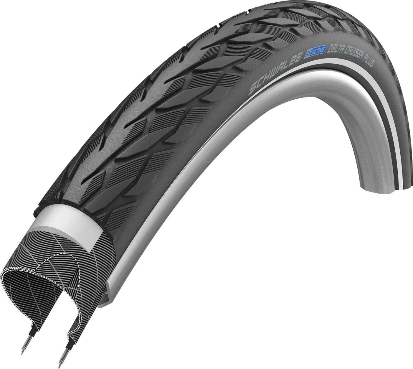 Opona sztywna z reflektorem Schwalbe Delta Cruiser Plus Active Punctureg. Twinsk