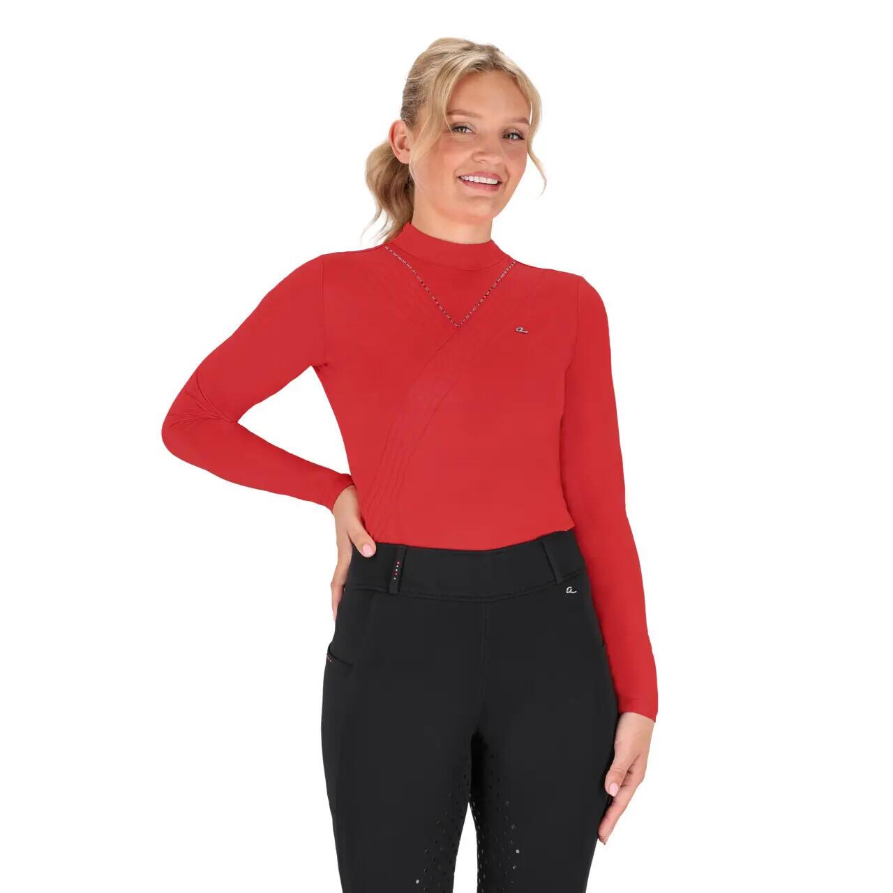 Damskie jeździeckie polo QHP Oakleigh