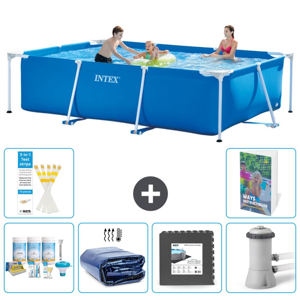 INTEX Basen ze stelażem Prostokątny - 300x200x75 cm - 7-częściowy S59