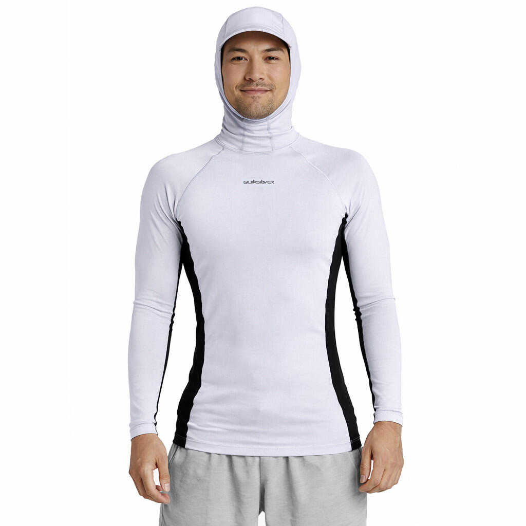 Koszulka Quiksilver z Kapturem Storm Tripper Hood LS Rash Guard White/Black