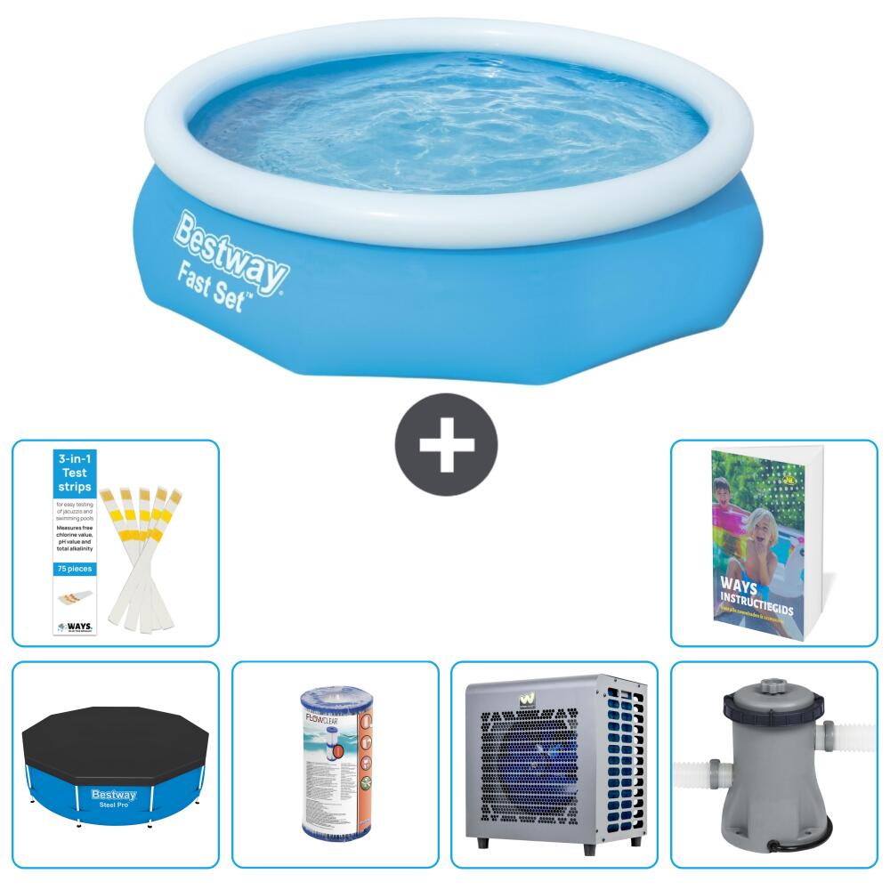 BESTWAY Basen Fast Set Okrągły - 305x76 cm - 7-częściowy S29