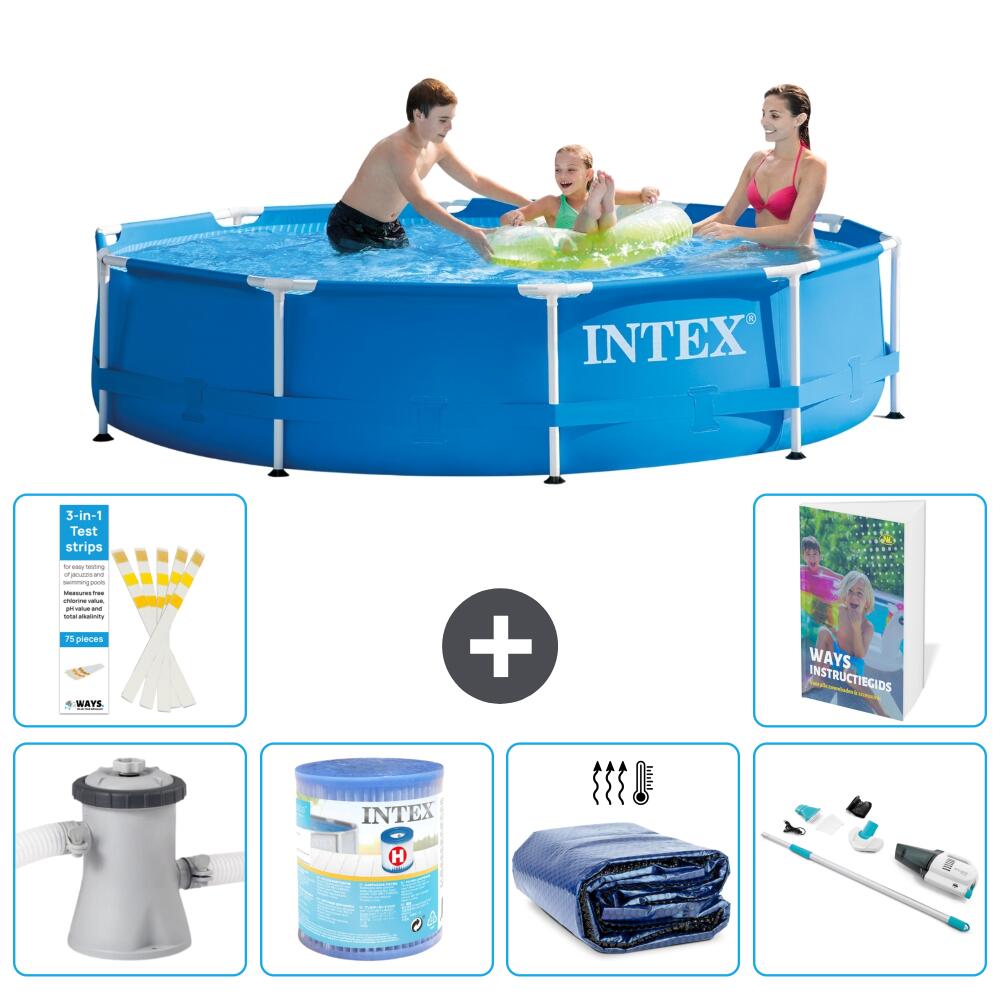 INTEX Basen ze stelażem Okrągły - 305x76 cm - 7-częściowy S201