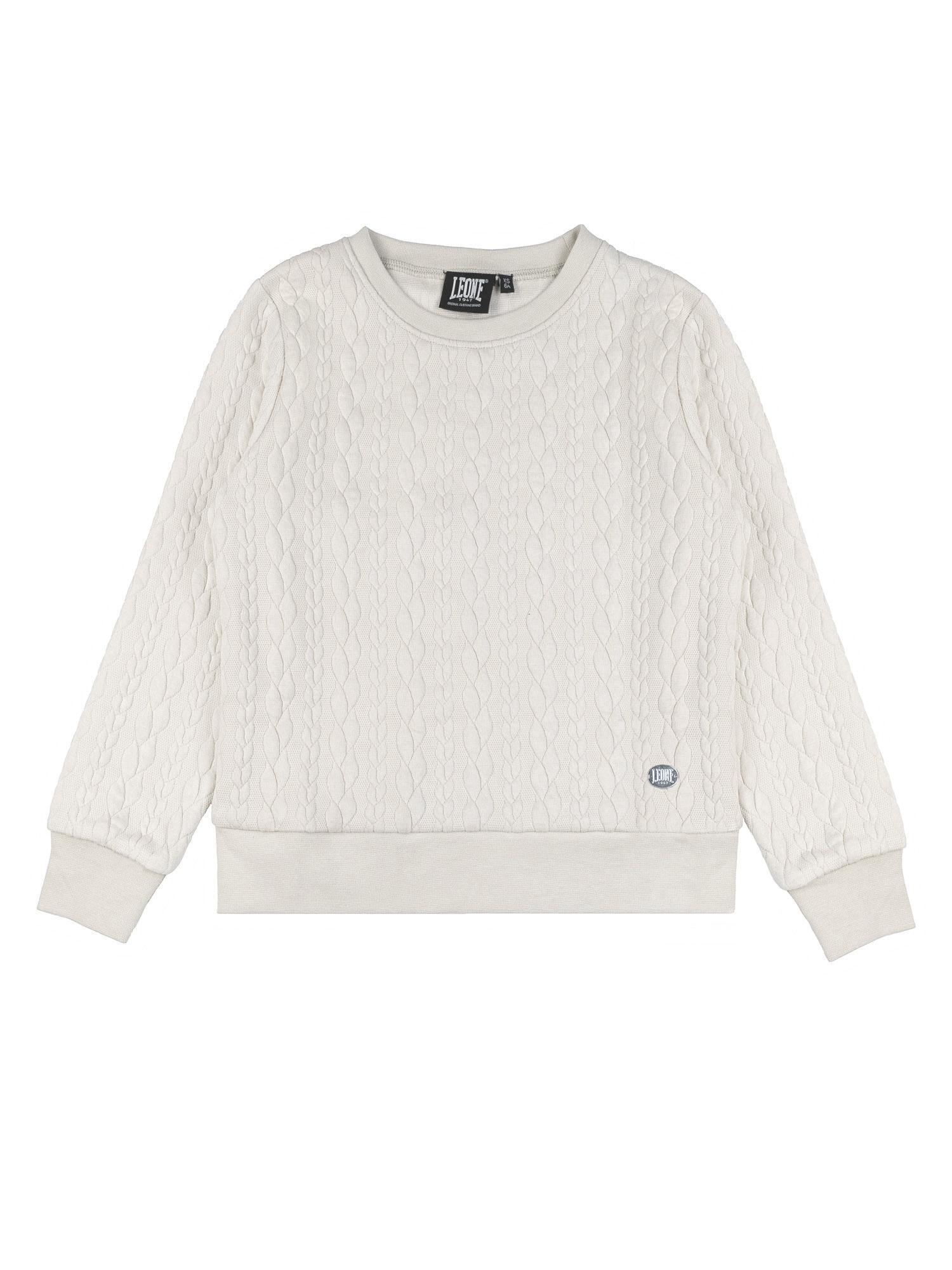 Bluza dziewczęca Leone 1947 Apparel z okrągłym dekoltem z dzianiny z koronką
