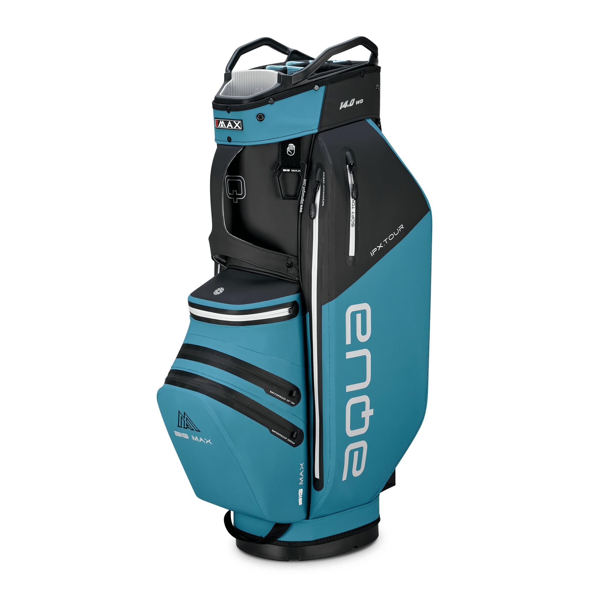 Big Max AQUA IPX Tour Wodoodporna torba golfowa Torba na wózek Czarno niebi