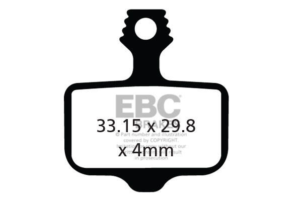 Klocki hamulcowe rowerowe (organiczne wyczynowe) EBC Brakes CFA472R